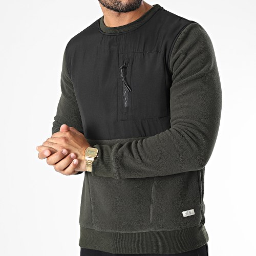 Sweat Crewneck Polaire 20714279 Vert Kaki Noir