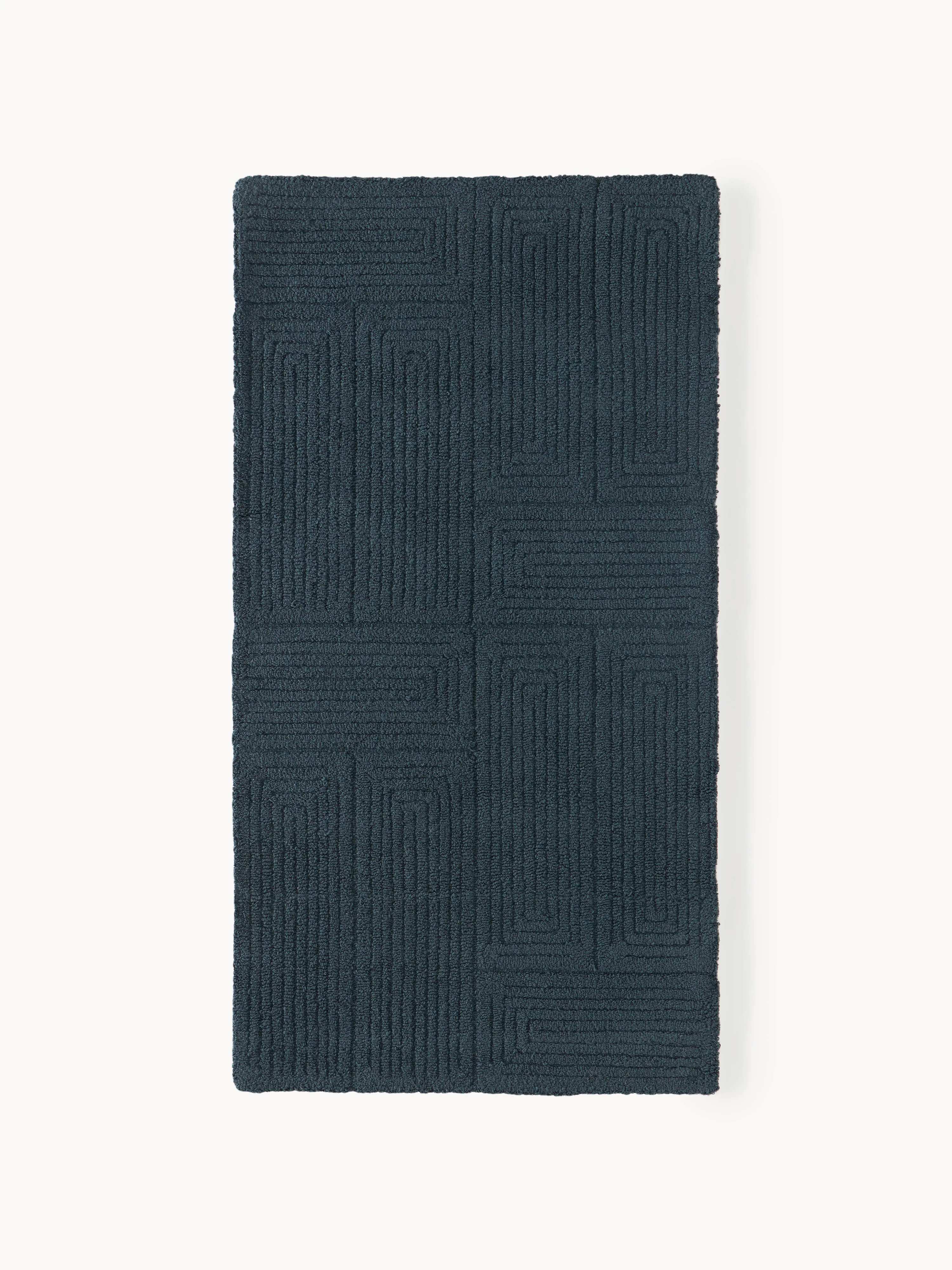 Handgetuft wollen vloerkleed Alexia met geometrisch patroon