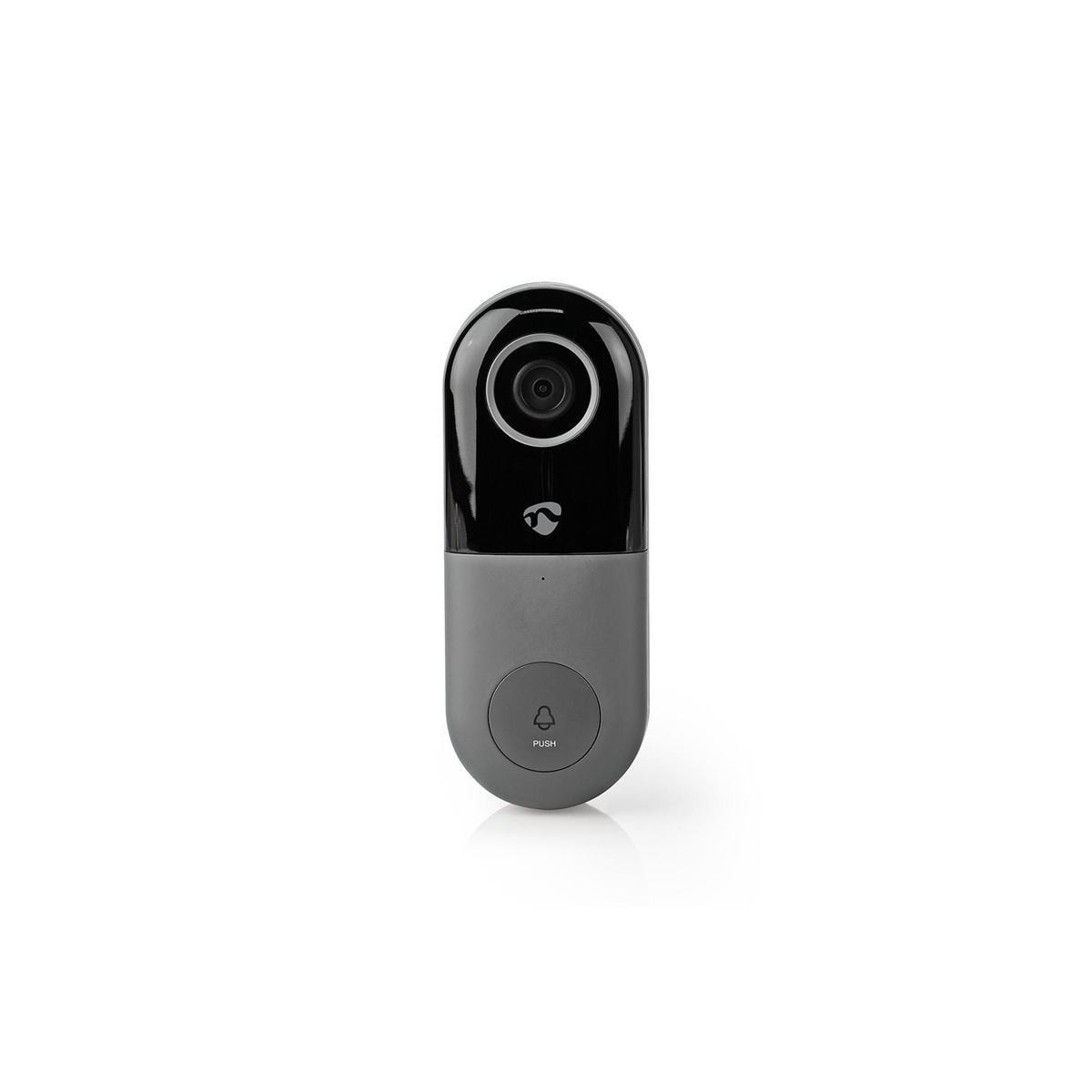 Nedis SmartLife Video Dør Telefon | Wi-Fi | Omformer | Full HD 1080p | Cloud Storage (valgfritt) / microSD (ikke inkludert) | IP54 | Med bevegelses sensor | Nattsyn | Grå / Sort
