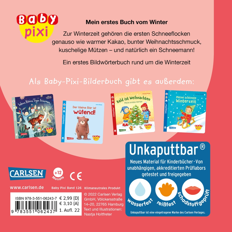 CARLSEN Baby Pixi (unkaputtbar) 126: Mein erstes Buch vom Winter