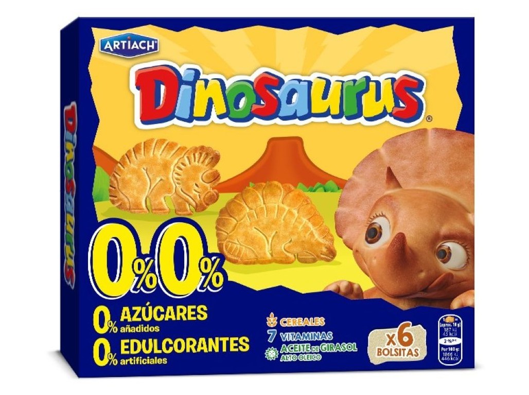 BOLACHA ARTIACH SEM AÇÚCAR AD DINOSAURUS 185G