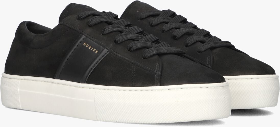 zwarte nubikk lage sneakers jagger morris nolan