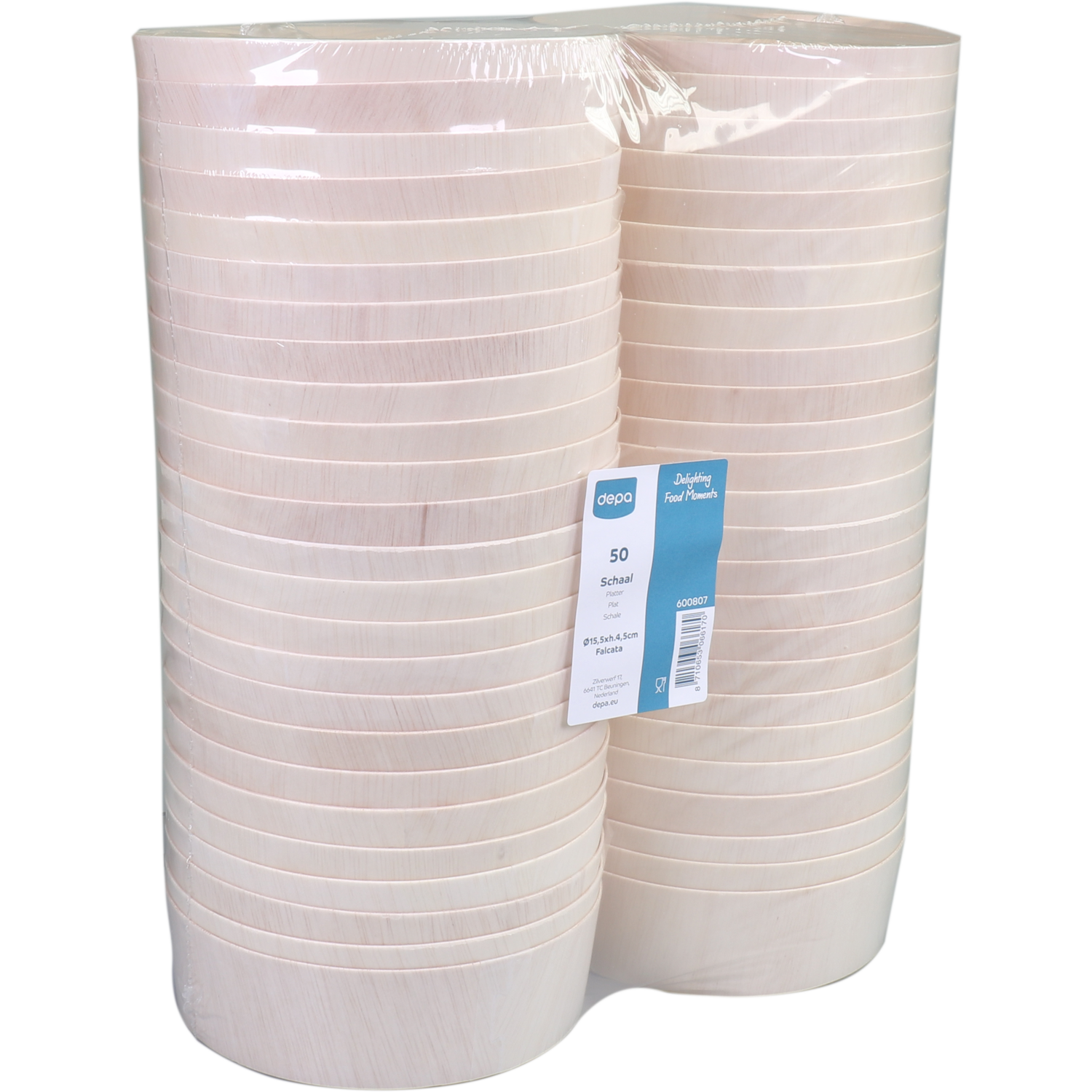 Depa Schaal, hout, rond, 45mm, ∅155mm, naturel