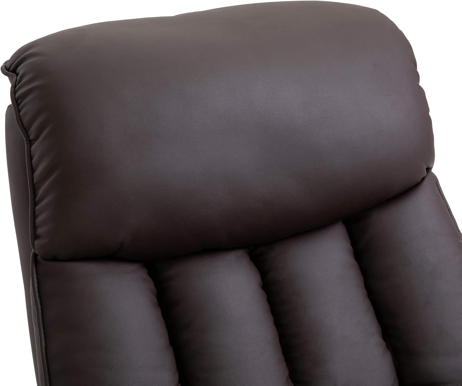 HOMCOM Relaxsessel Elektrisch Fernsehsessel mit Aufstehhilfe, Liegefunktion, TV Sessel mit Fußteil, Seitentasche, Fernbedienung, für Wohnzimmer, bis 150 kg, Kunstleder, Braun