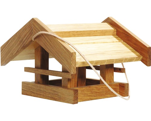 Voederhuisje van eikenhout 31x28x20 cm