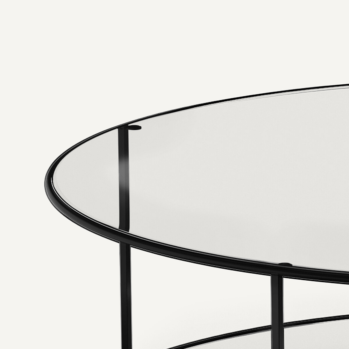 AM.PM<br>Mesa de centro redonda em vidro temperado, Sybil