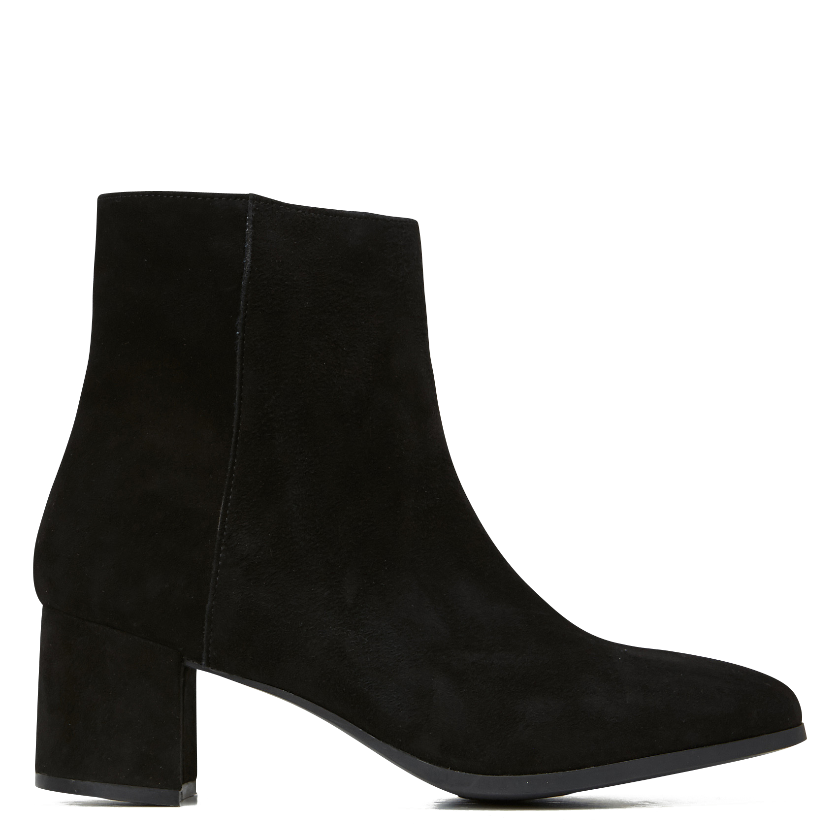 ANNICK - Bottines à talon en cuir texturé | Noir