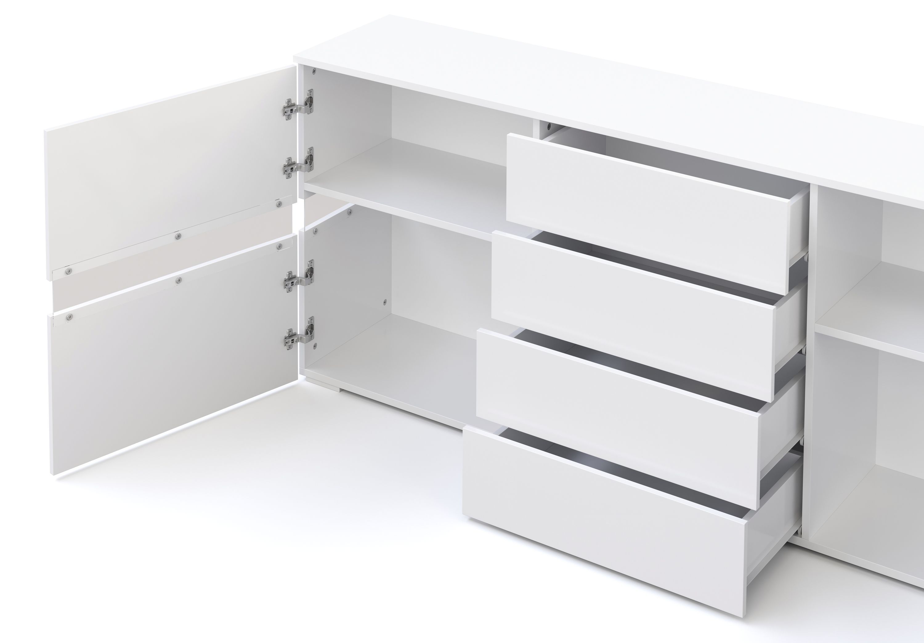 Sideboard LED TANA 177 x 72 cm weiss