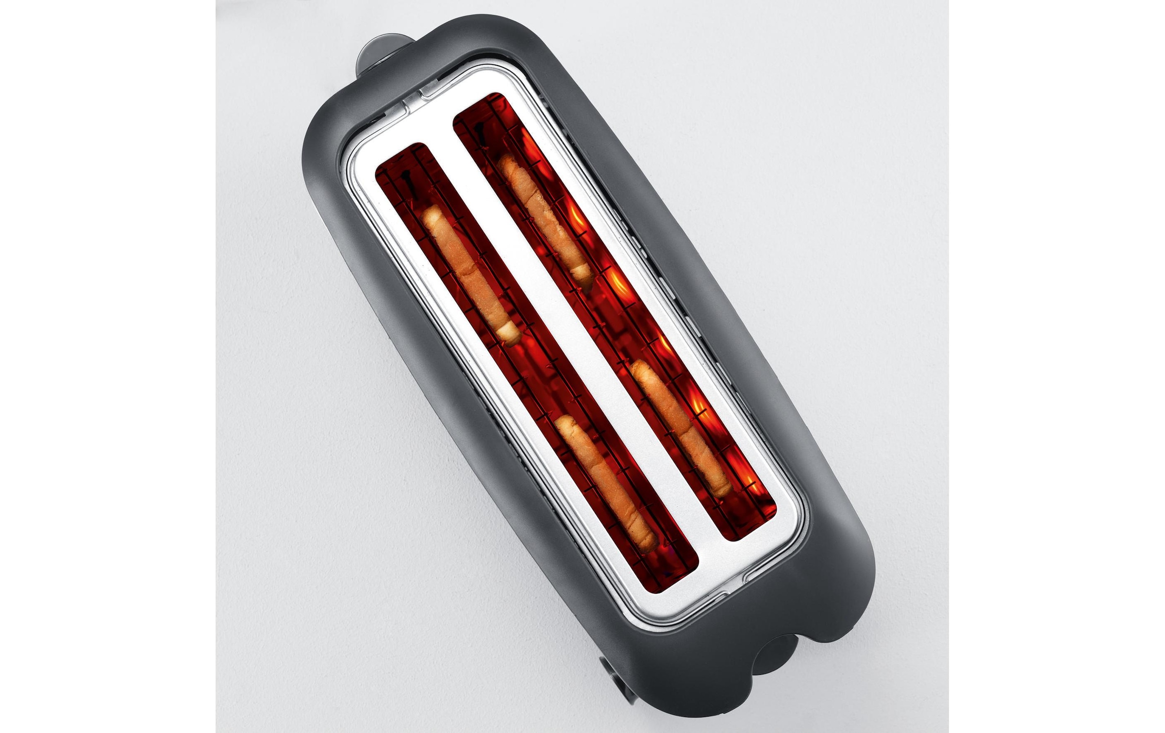 Severin Toaster »Automatik-Langschlitz 2509« 2 lange Schlitze für 4 Scheiben 1400 W Lieferung mit passendem CH-Fixadapter