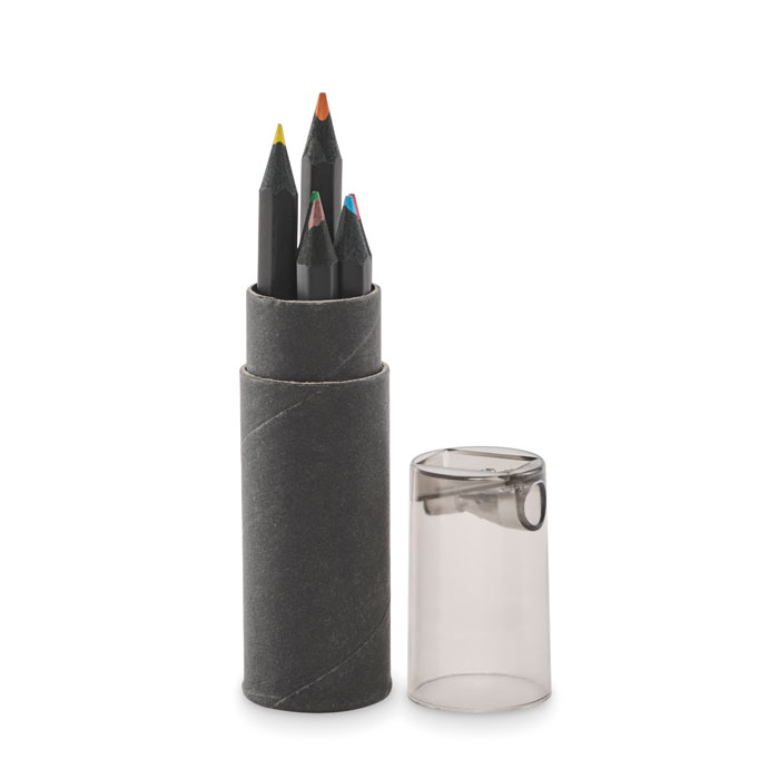 GiftRetail MO2468 - NEGRO 6 crayons de couleur