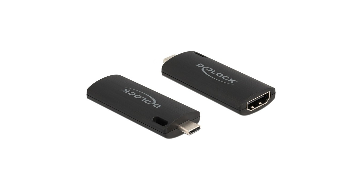 DeLOCKHDMI Video Capture Stick USB-C adapter  (Zwart)