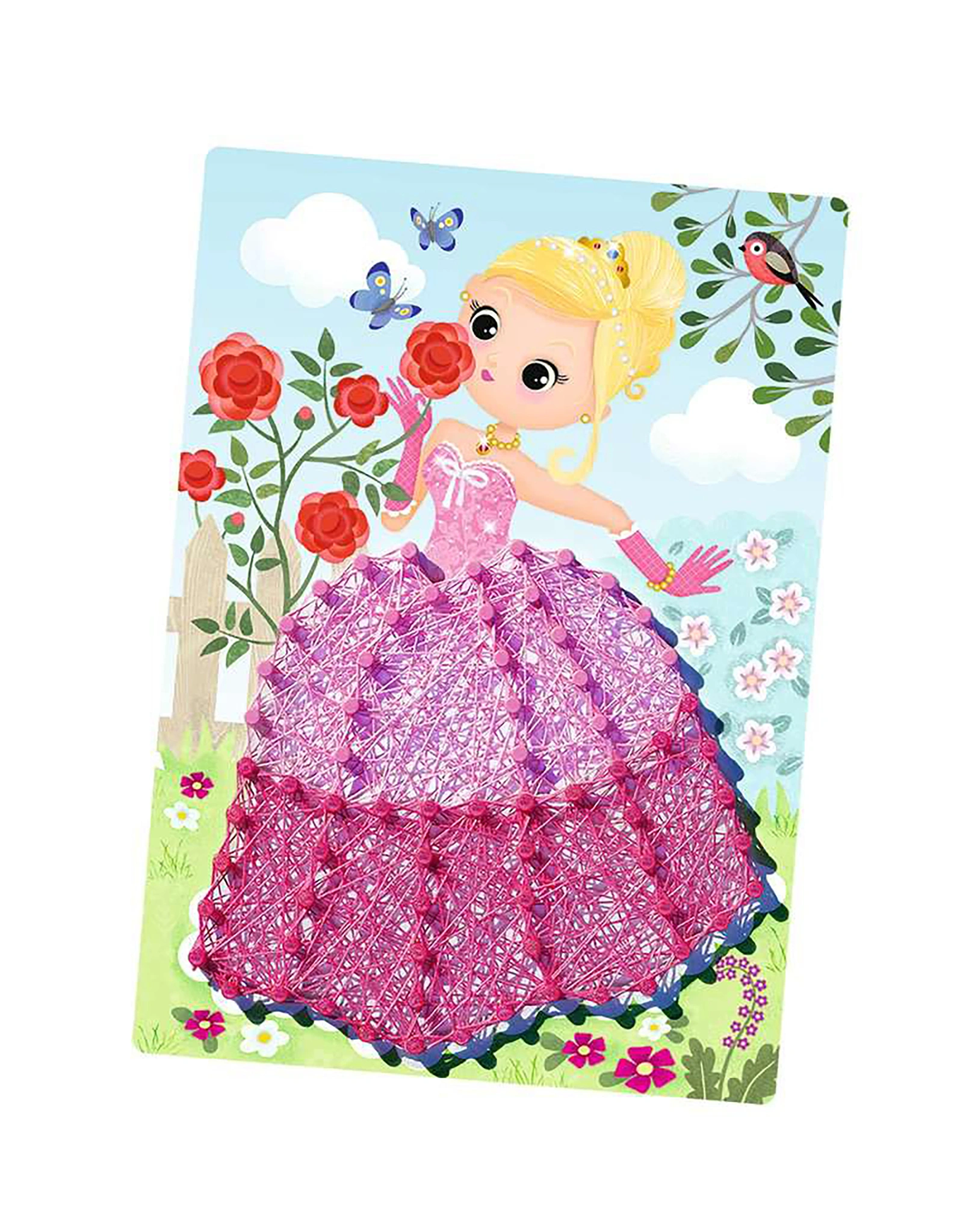 Bastel-Set BE CREATIVE!  STRING ART PRINCESS in bunt