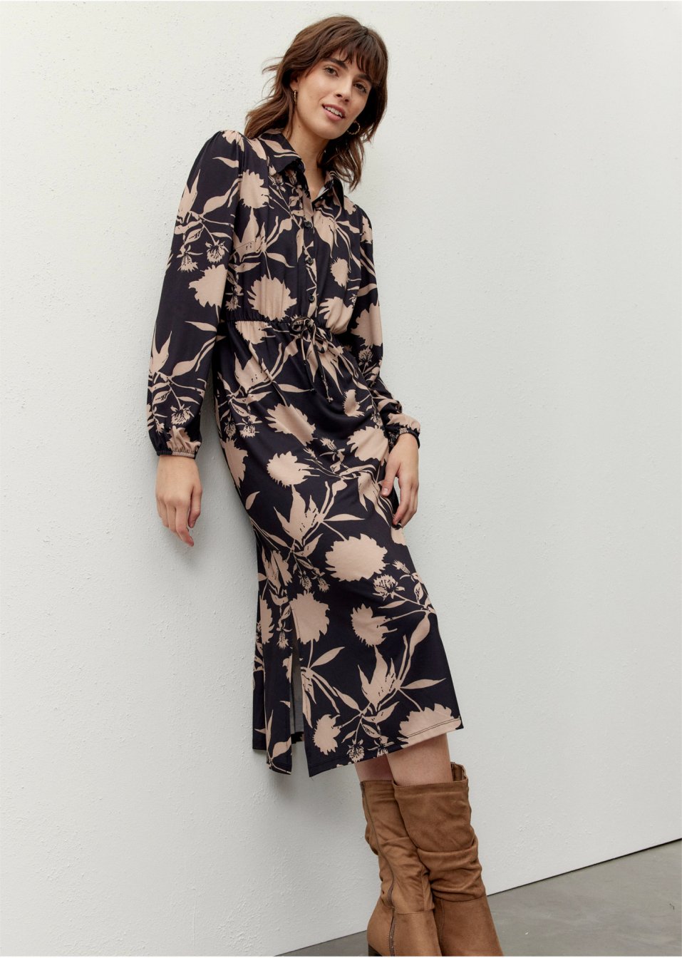 Robe midi imprimée