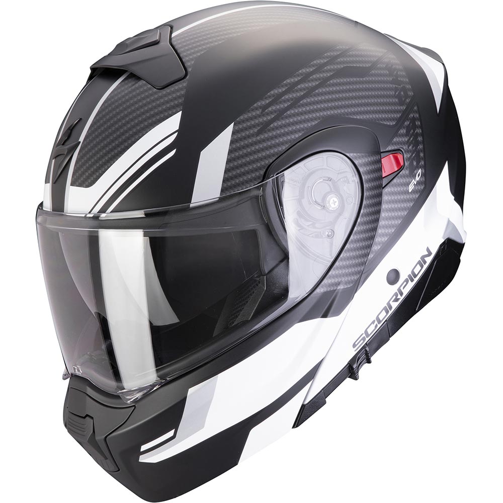 Scorpion - Casque Exo-930 Evo Sikon Noir Mat / Argent / Blanc