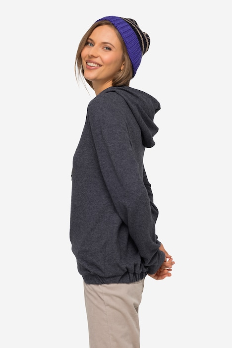 Hoodie, Statement Print, Kapuze, Langarm, elastischer Saum
