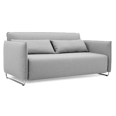 Schlafsofa Cord, Hellgrau