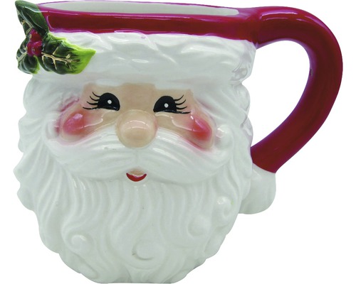 Decoratieve mok Kerstman keramiek rood