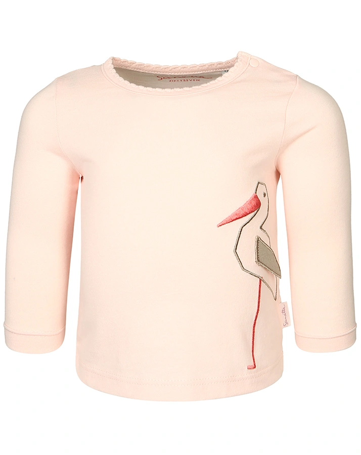 Langarmshirt FAMILY STORK in seashell rose