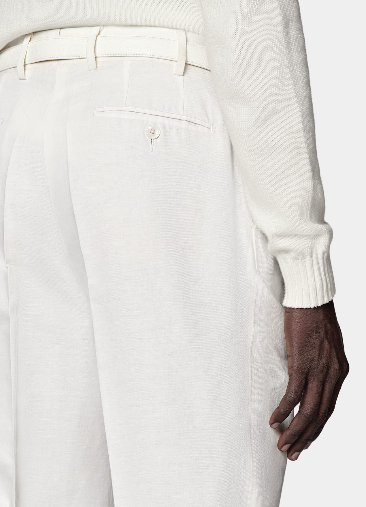 Pantalon Wide Leg Straight blanc