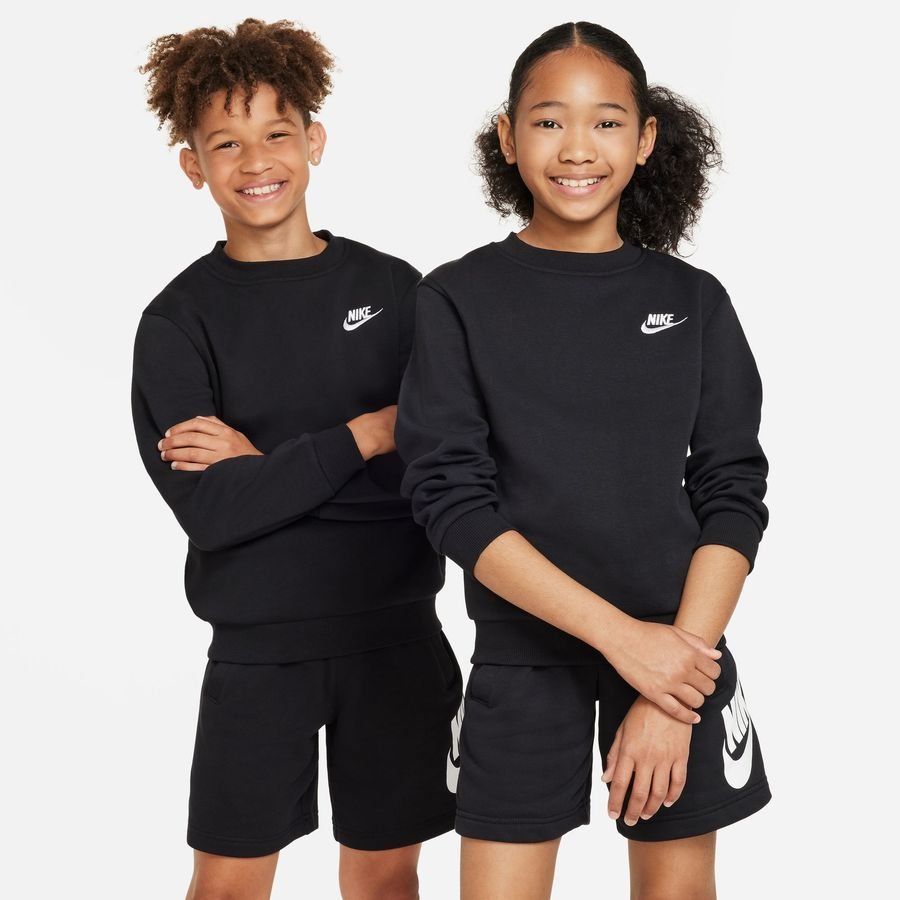 Nike Sweat NSW Club Fleece Crew - Noir/Blanc