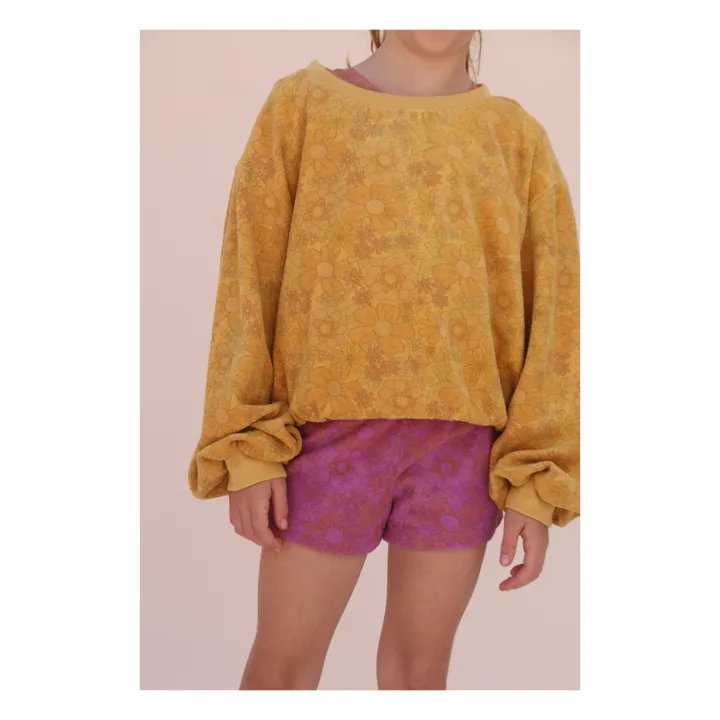 Longlivethequeen Short Fleuri Eponge | Mauve