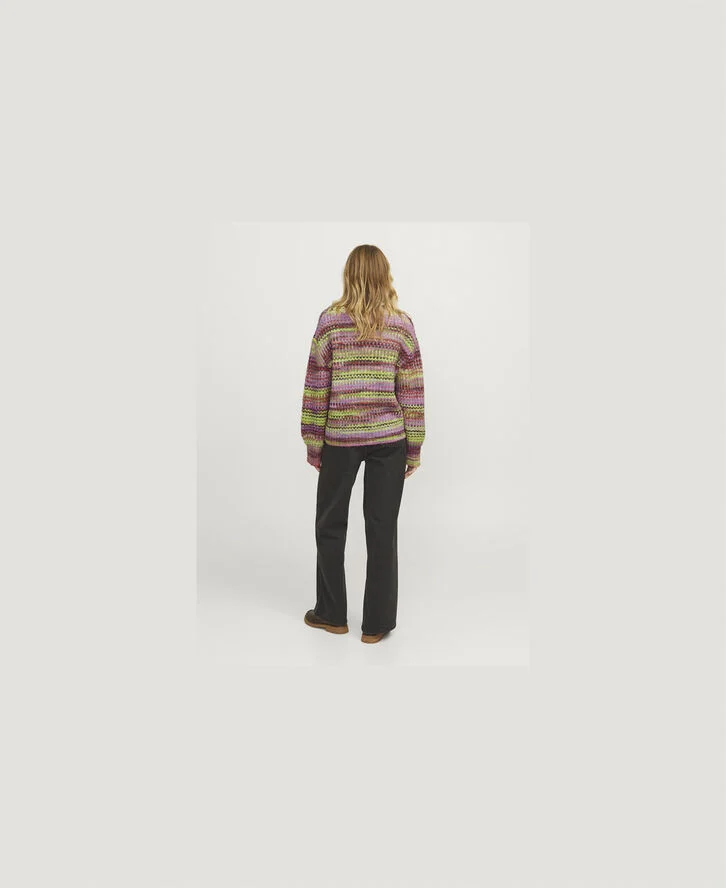 JJXX JXSIMONE SPACE DYE CREW NECK KNIT S Fiery red//multi space dye