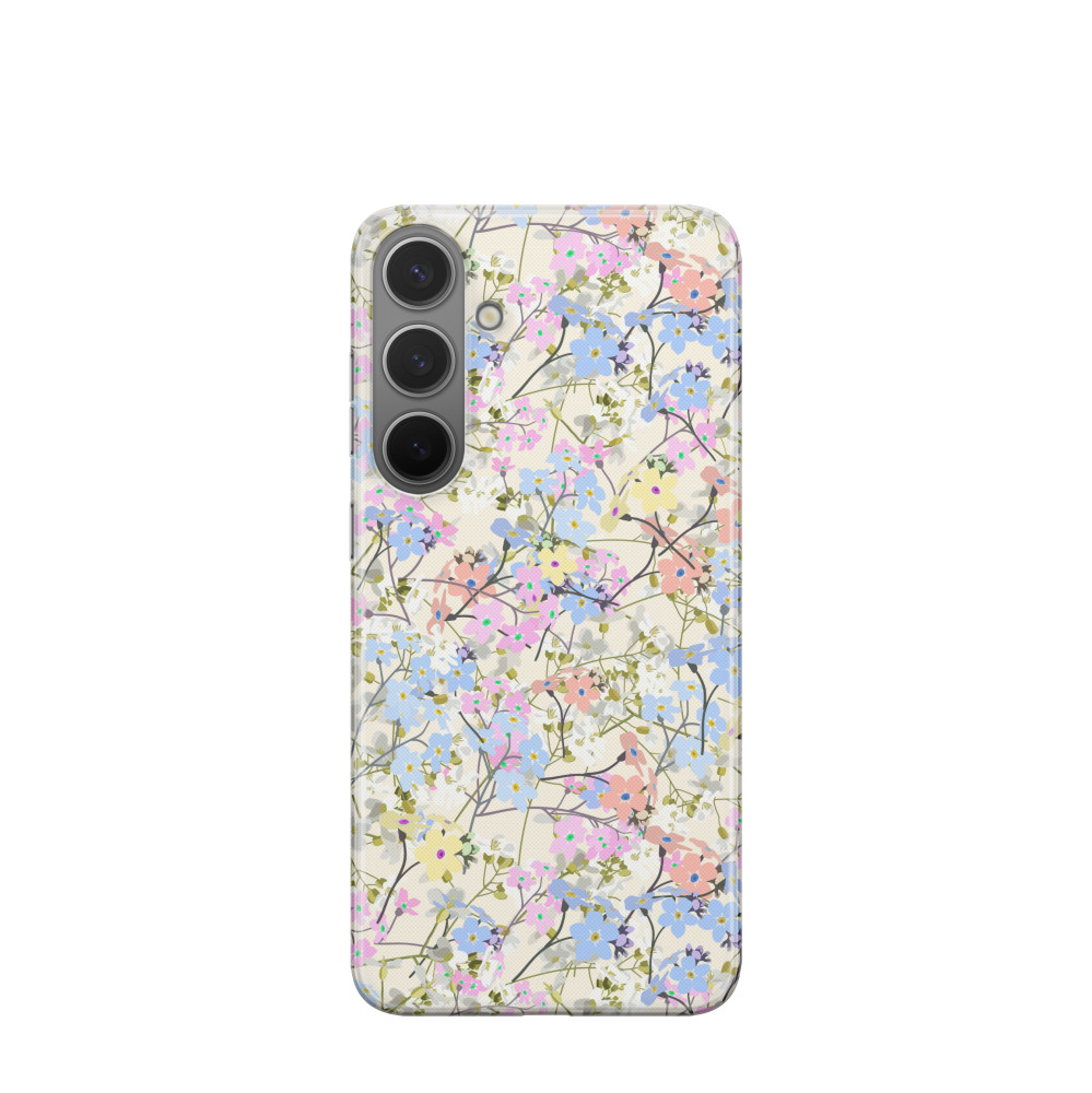 Samsung Galaxy S24 Plus Gummi Hülle Aquarellflora - Versch. Farben