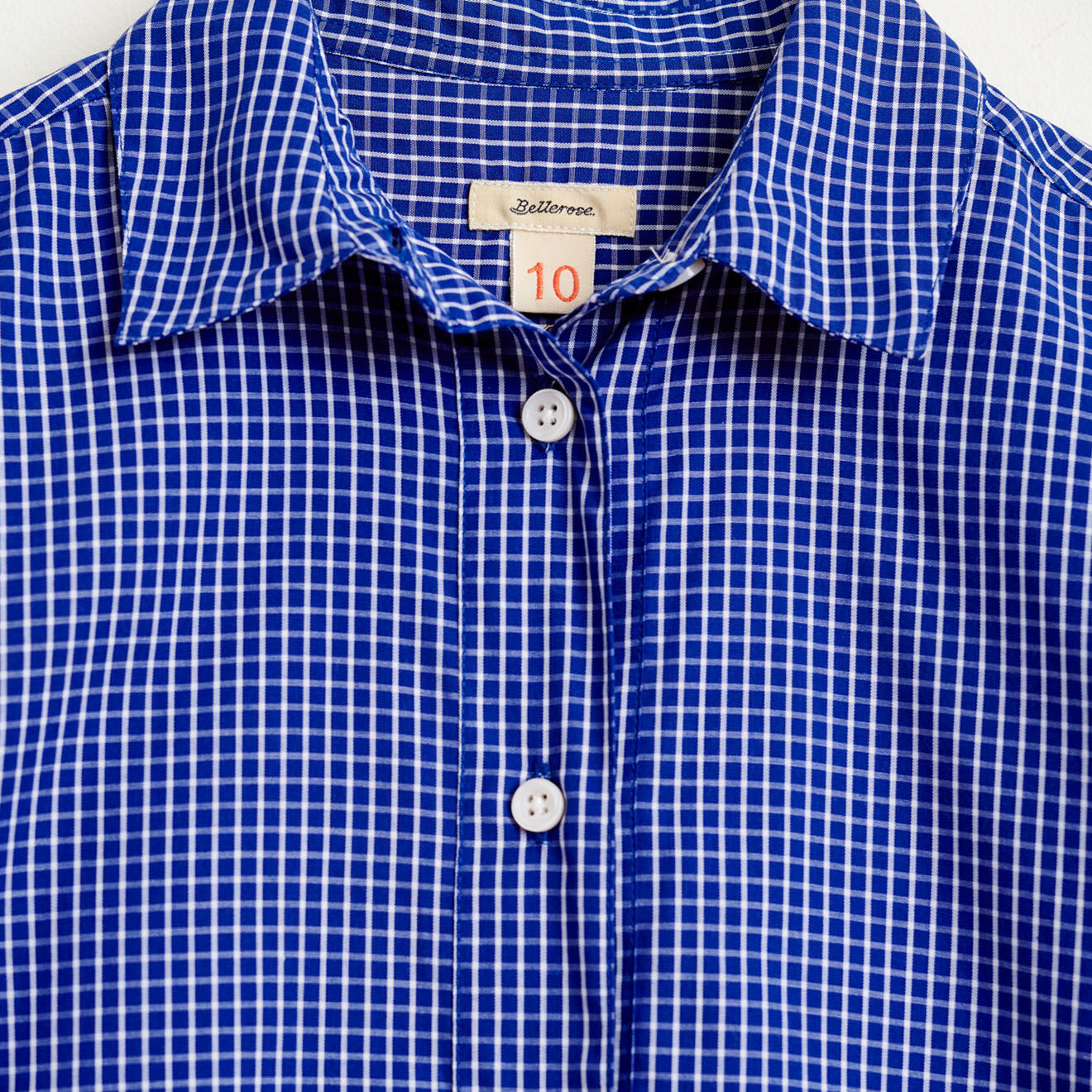 Bellerose Robe chemise Atlas en Coton à carreaux bleue