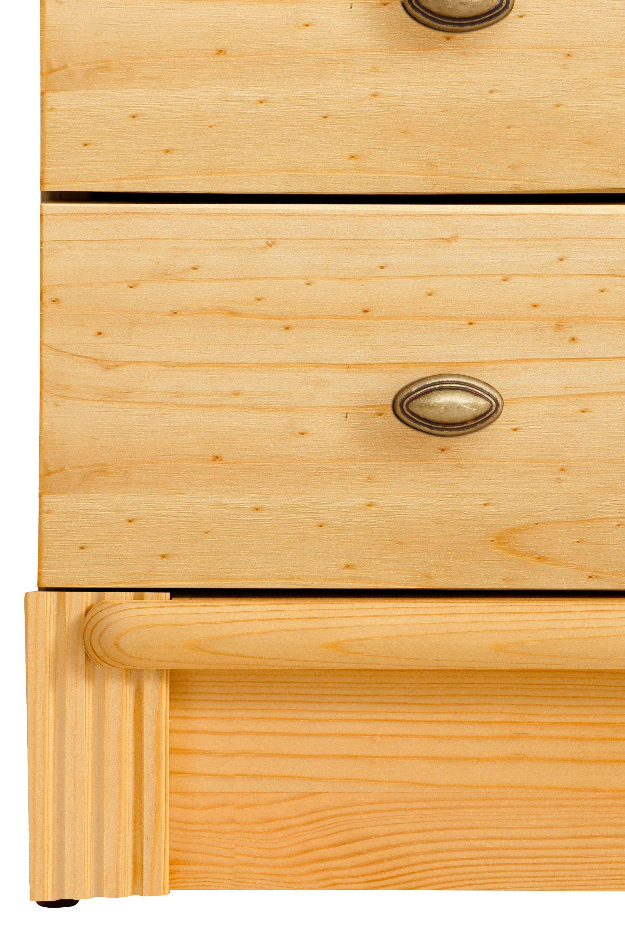 Home affaire Bücherregal »Soeren« aus massiver Kiefer, in 2 Höhen, Tiefe 29 cm, mit 5 Schubkästen