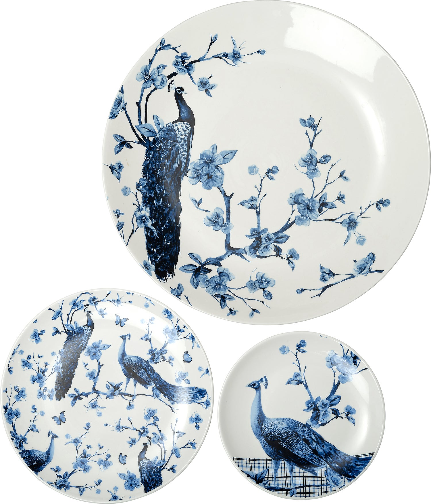 Heinen Delfts Blauw x Intratuin wandbord Pauw blauwD 20,5 H 2,5 cm