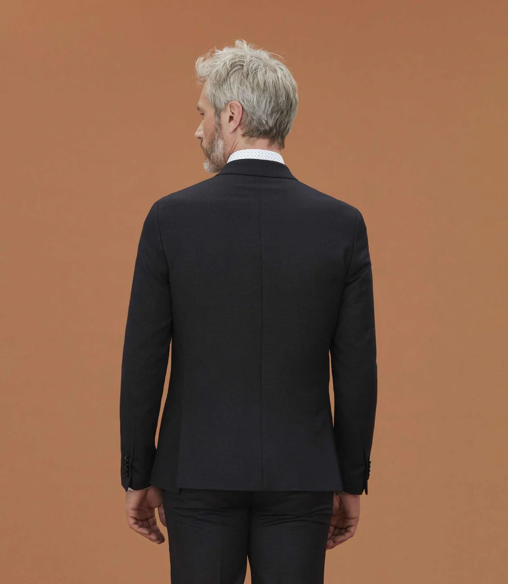 Costume à micro motifs marron 