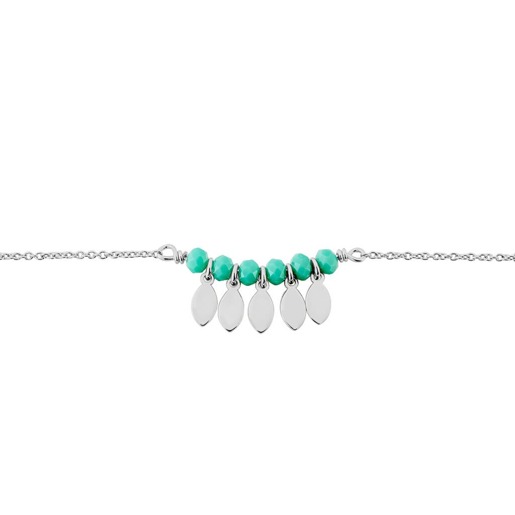 Bracelet Polyna Argent Blanc Pierre De Synthese