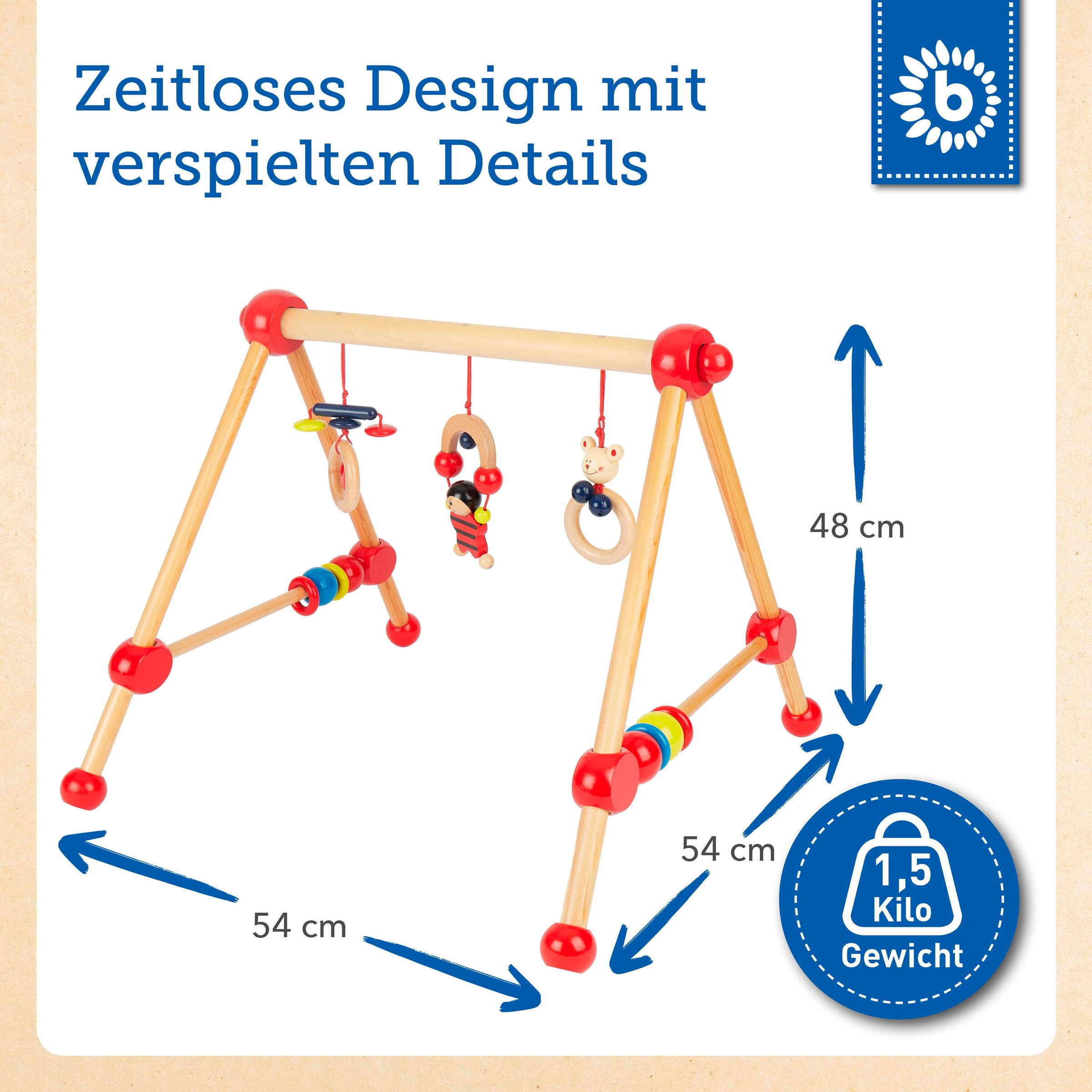 Bieco Spielbogen aus Holz Babys Rot