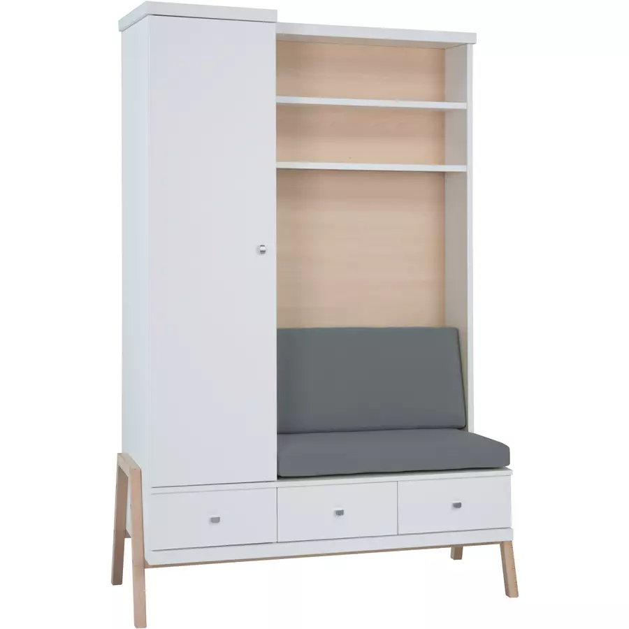 Schardt Sitz- und Rückenpolster grau für Schrank-Wickelkommode Holly