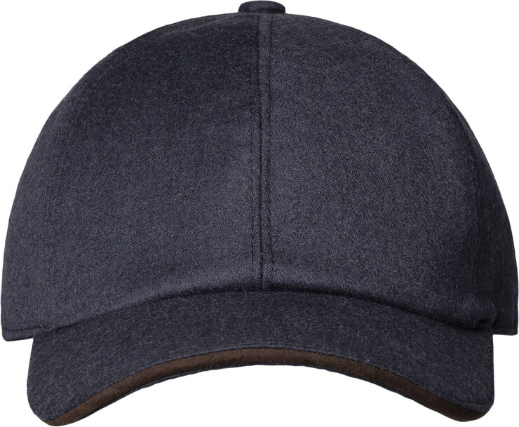 ETON Navy Blue Brushed Wool Cap Blå