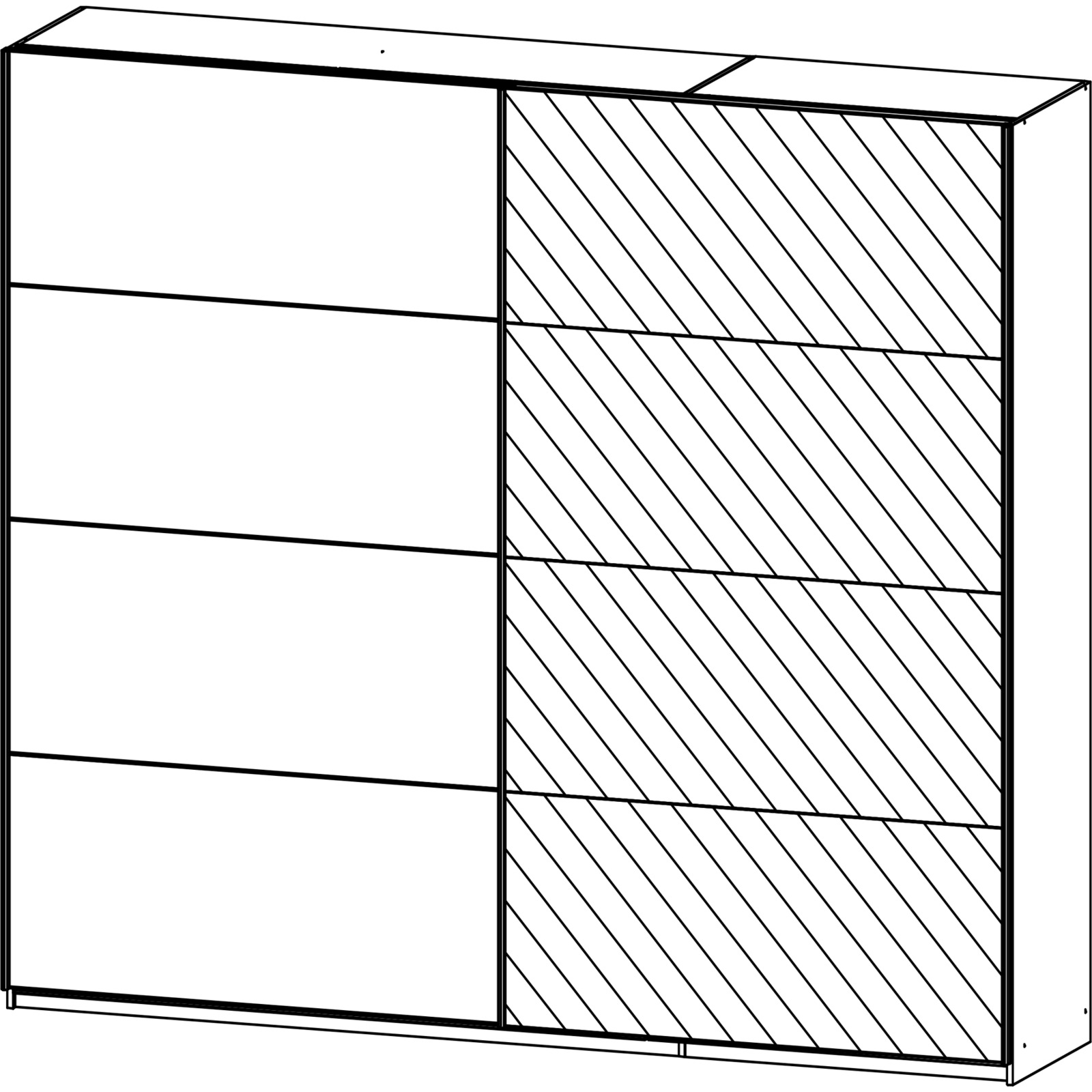 Schrank Piazza weiss 2-türig