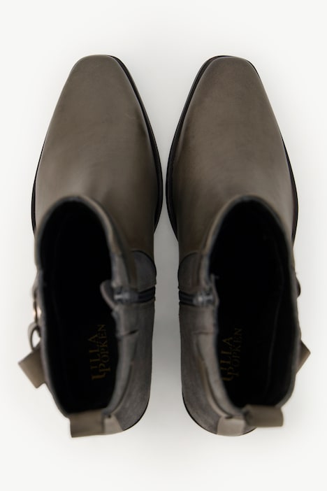 Leder-Stiefeletten, Ledermix, Wechselfußbett, Weite H