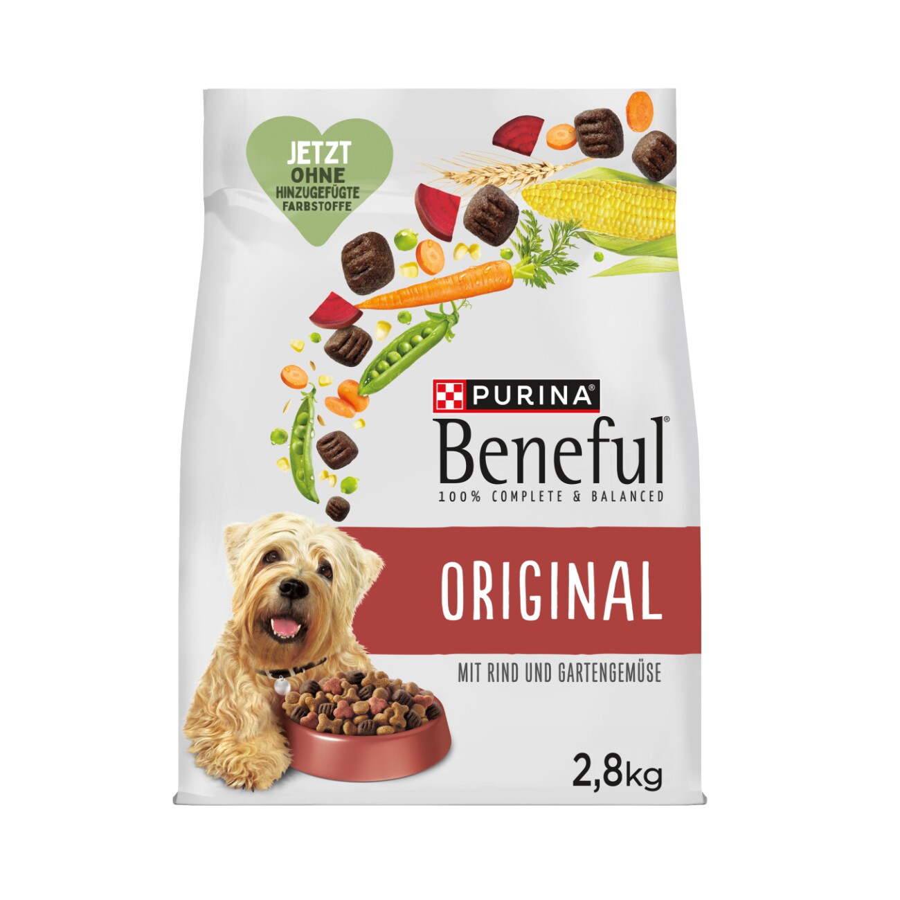 Beneful Purina Original Trockenfutter Hund, Adult, Rind & Gartengemüse 2,8 kg