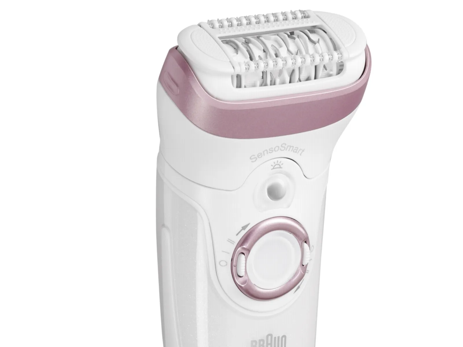 Braun Silk-épil 9 Epilierer -870 Senso Smart, Lyserød, Hvid, 40 pincetter, Batteri, Indbygget batteri, Lithium-Ion (Li-Ion), 12 V