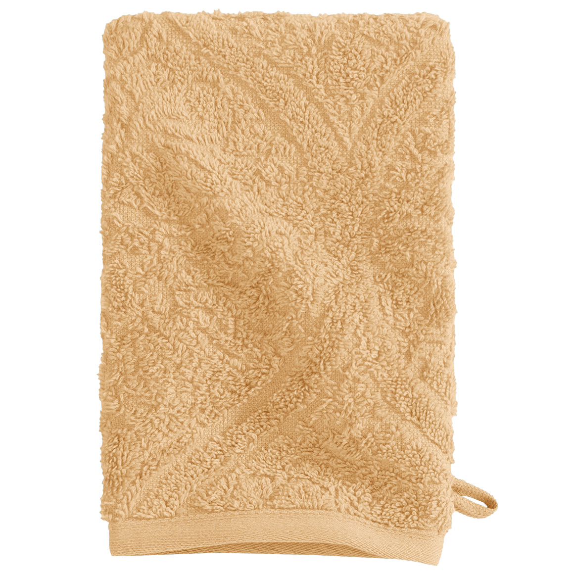 My Home Waschhandschuh mit Jacquard-Muster gelb