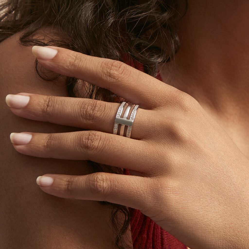 Bague Kirsten Argent Blanc Oxyde De Zirconium