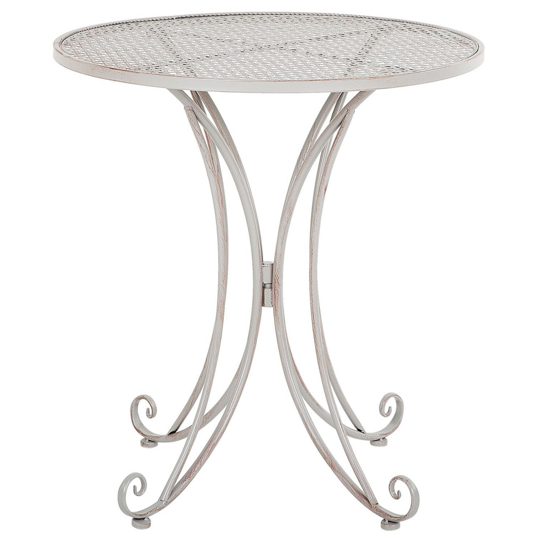 Beliani - CILENTO  - Tuintafel - Lichtgrijs - 71 x 71 cm - Metaal