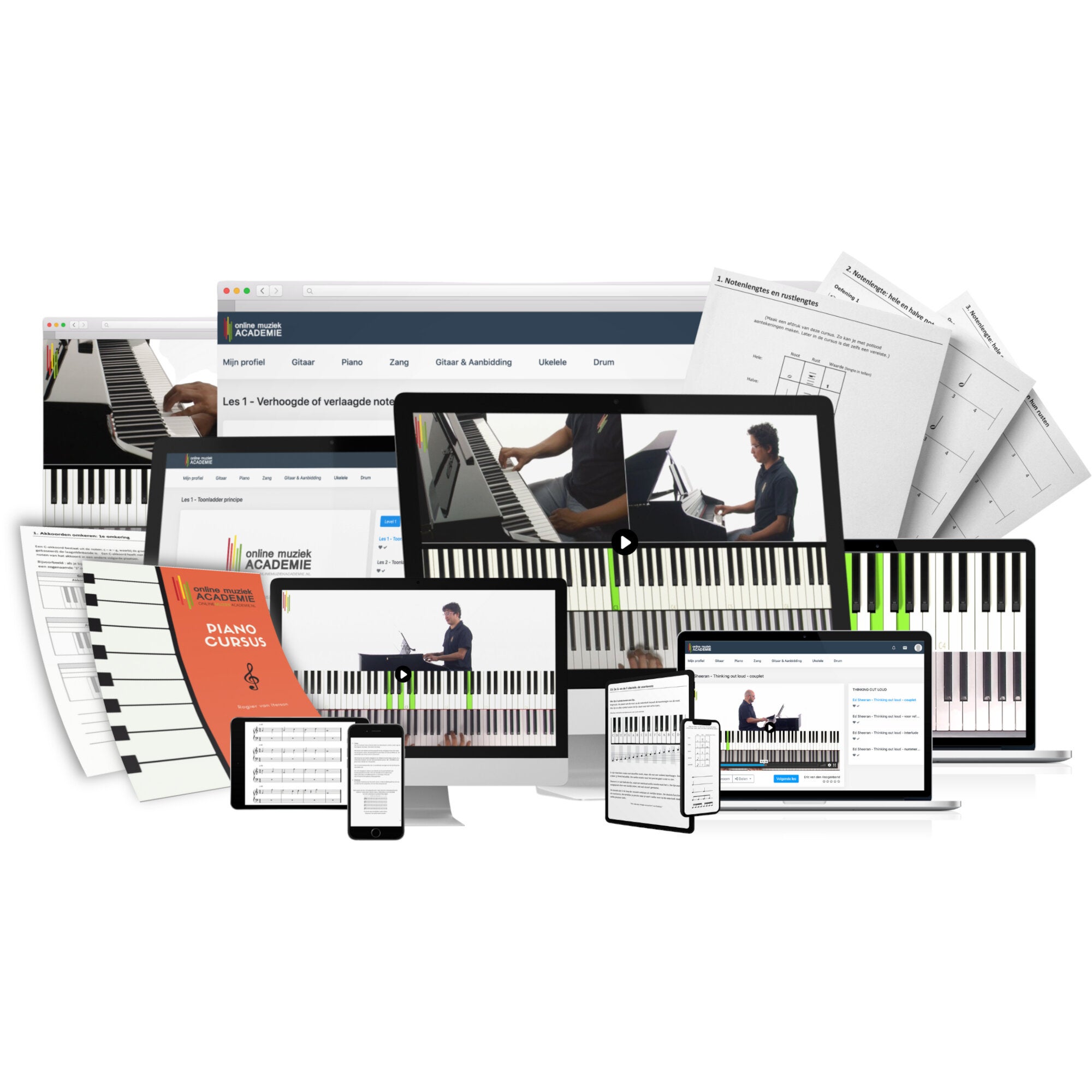 Online Muziek Academie Cursus Piano (50 lessen + wekelijkse livestream met Q&A)
