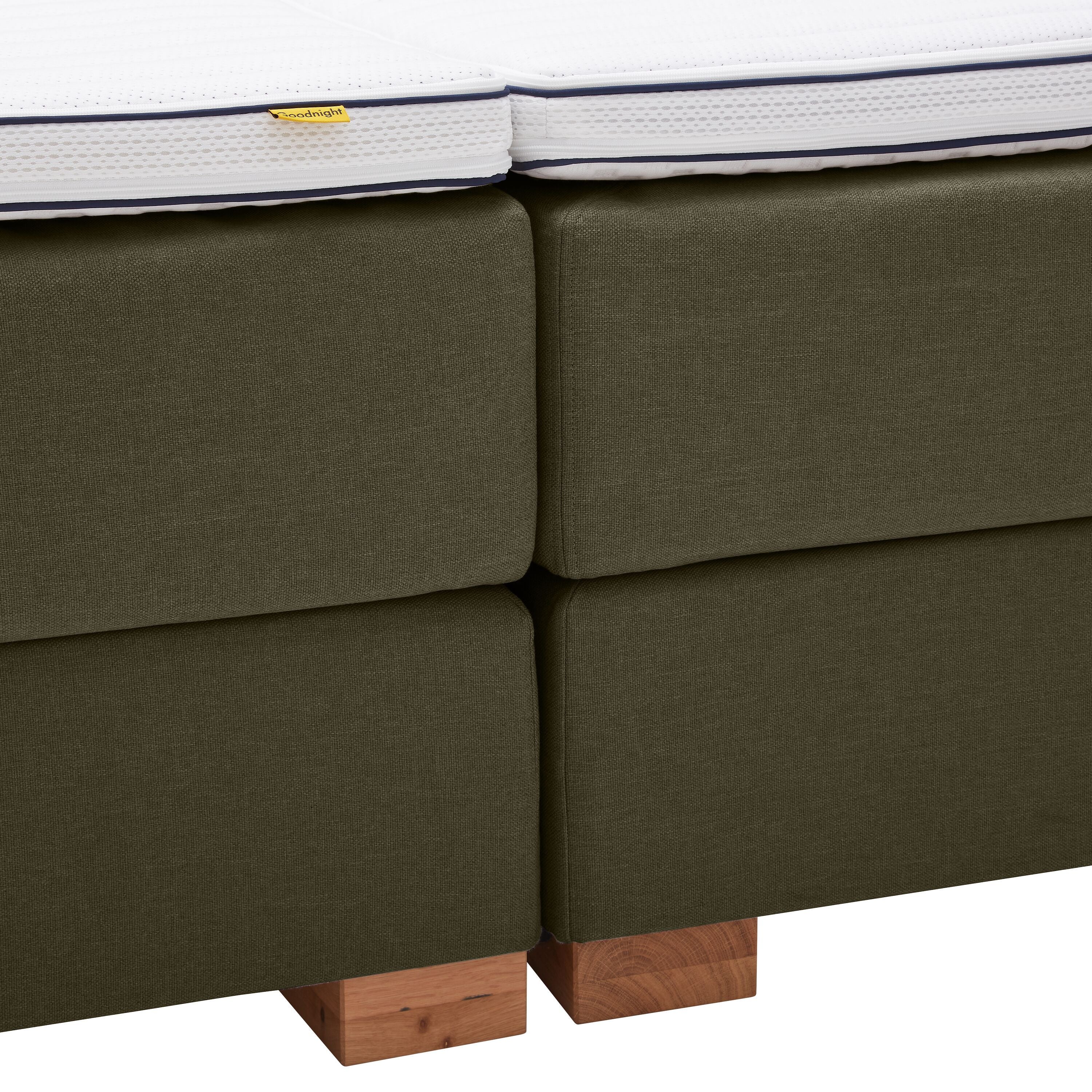 bico GOODNIGHT Boxspringbett - Grün / B: 160.0 cm x T: 200.0 cm