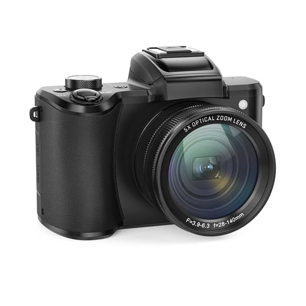 INF Digitalkamera (5k) med doble kameraer foran, autofokus, 32 GB-minnekort