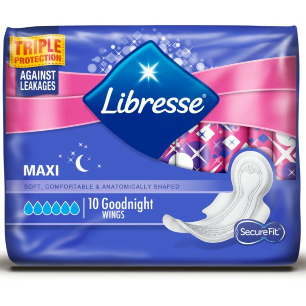 Libresse Maandverband Maxi Goodnight Wing10 stuks