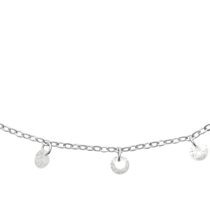 Collier Femme - Argent 925 - Oxyde de zirconium - Longueur : 45 cm