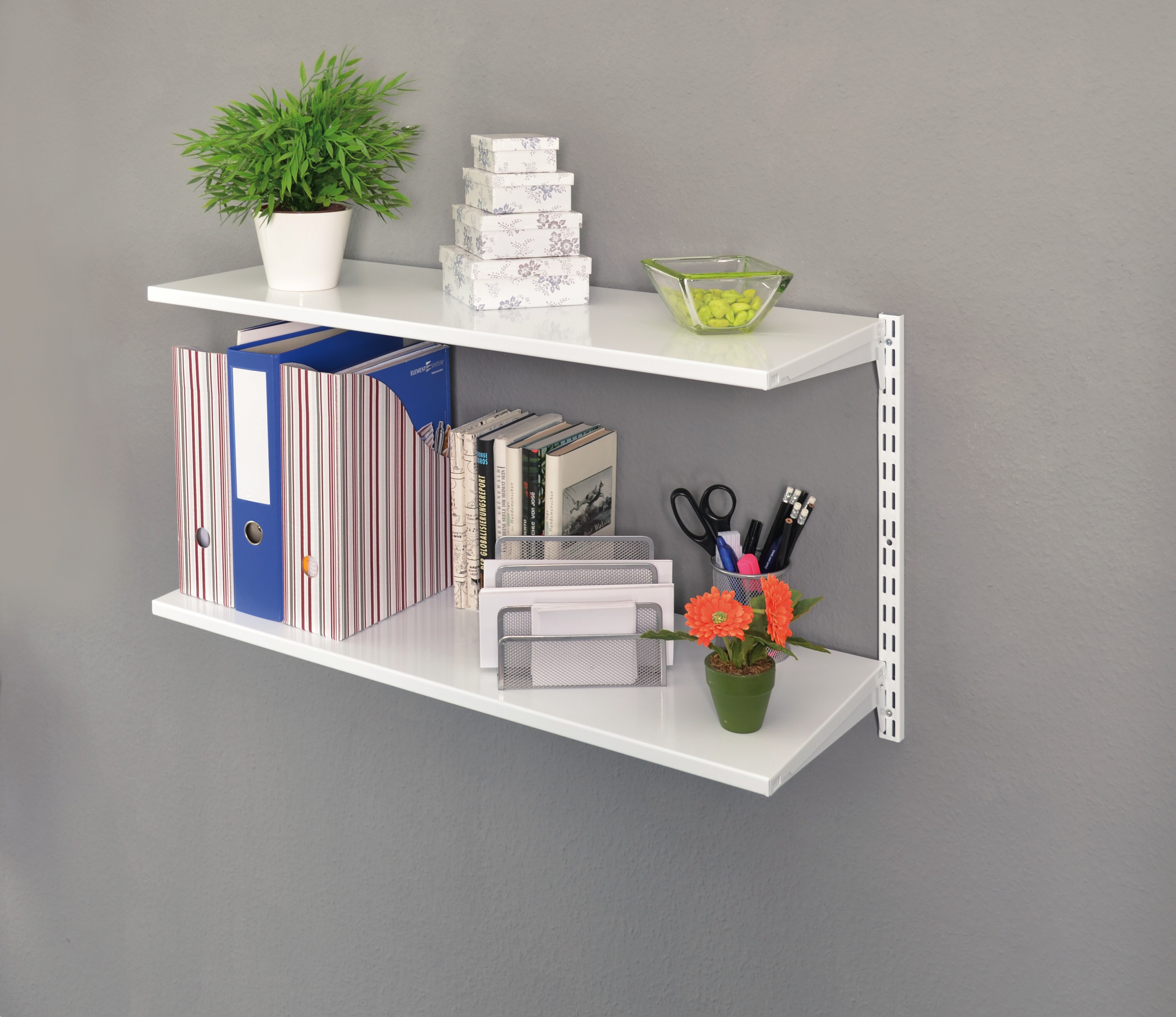 Element System Regal-Set Office 3 weiß Wandregal Ablage Wandboard Bücherregal