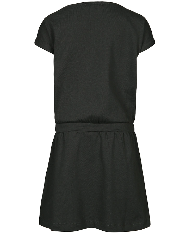 Kurzarm-Kleid HERZ DETAIL in grau
