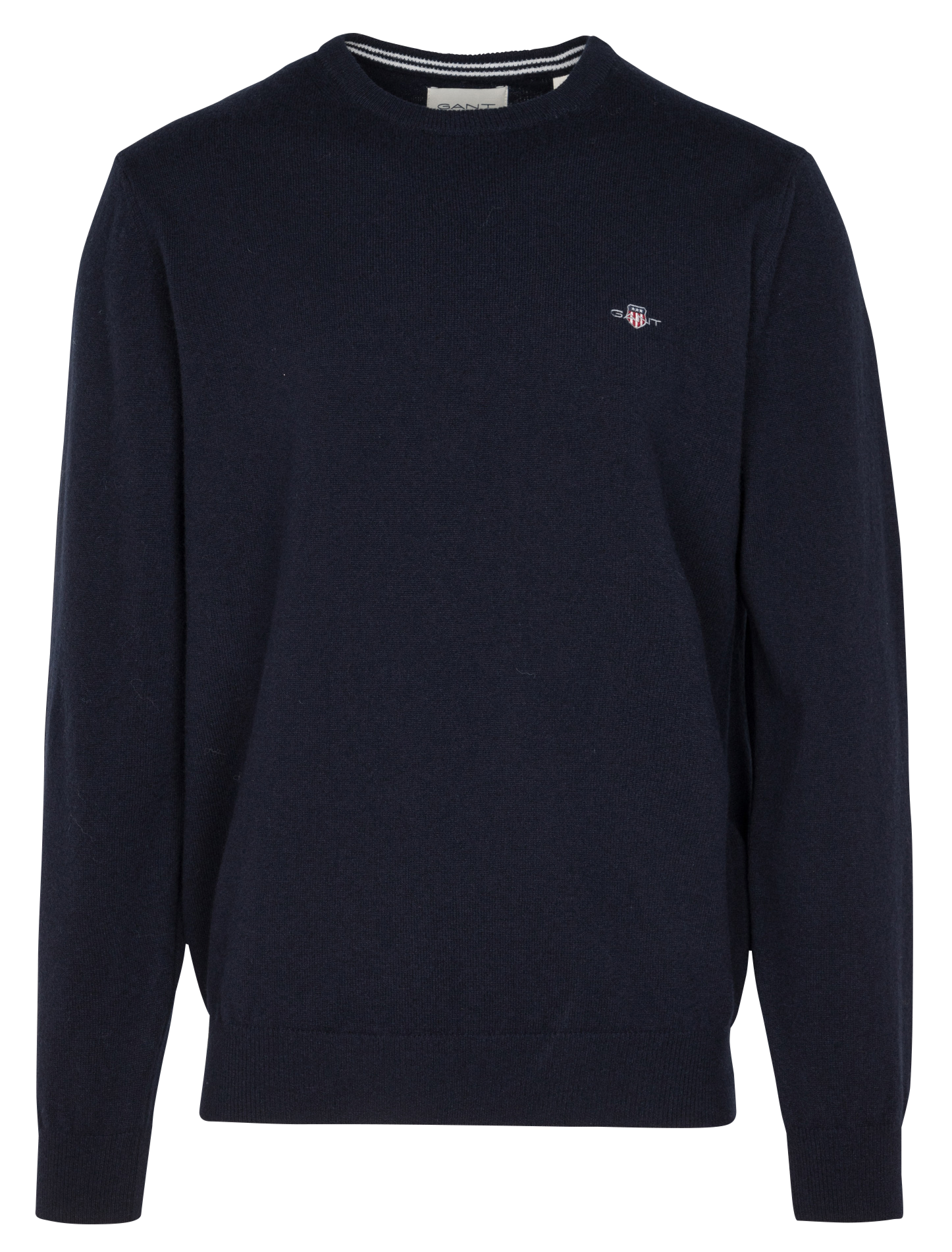 Pull droit col rond en laine | Bleu